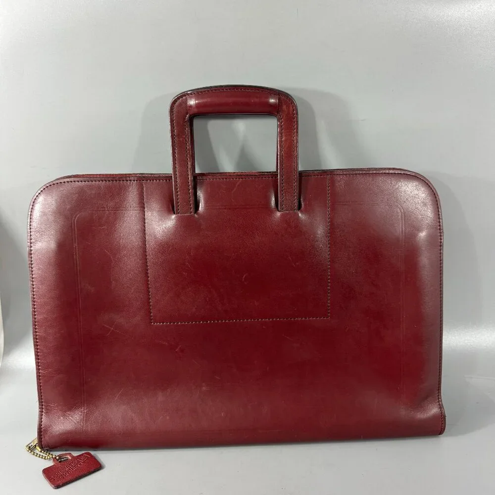 Vintage Schlesinger Brother Burgundy Leather Briefcase